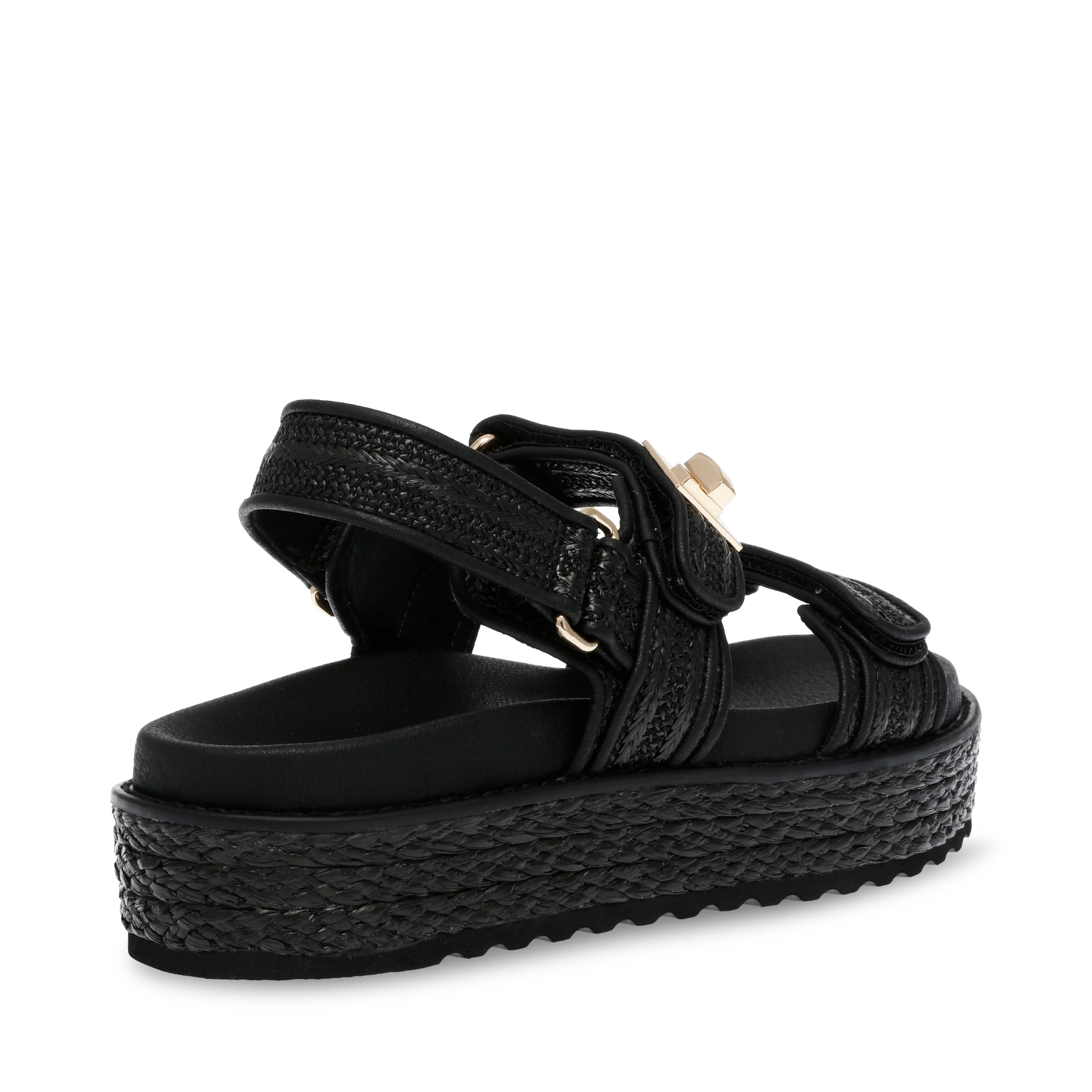Bigmona Sandalo Nero Raffia - Image 5