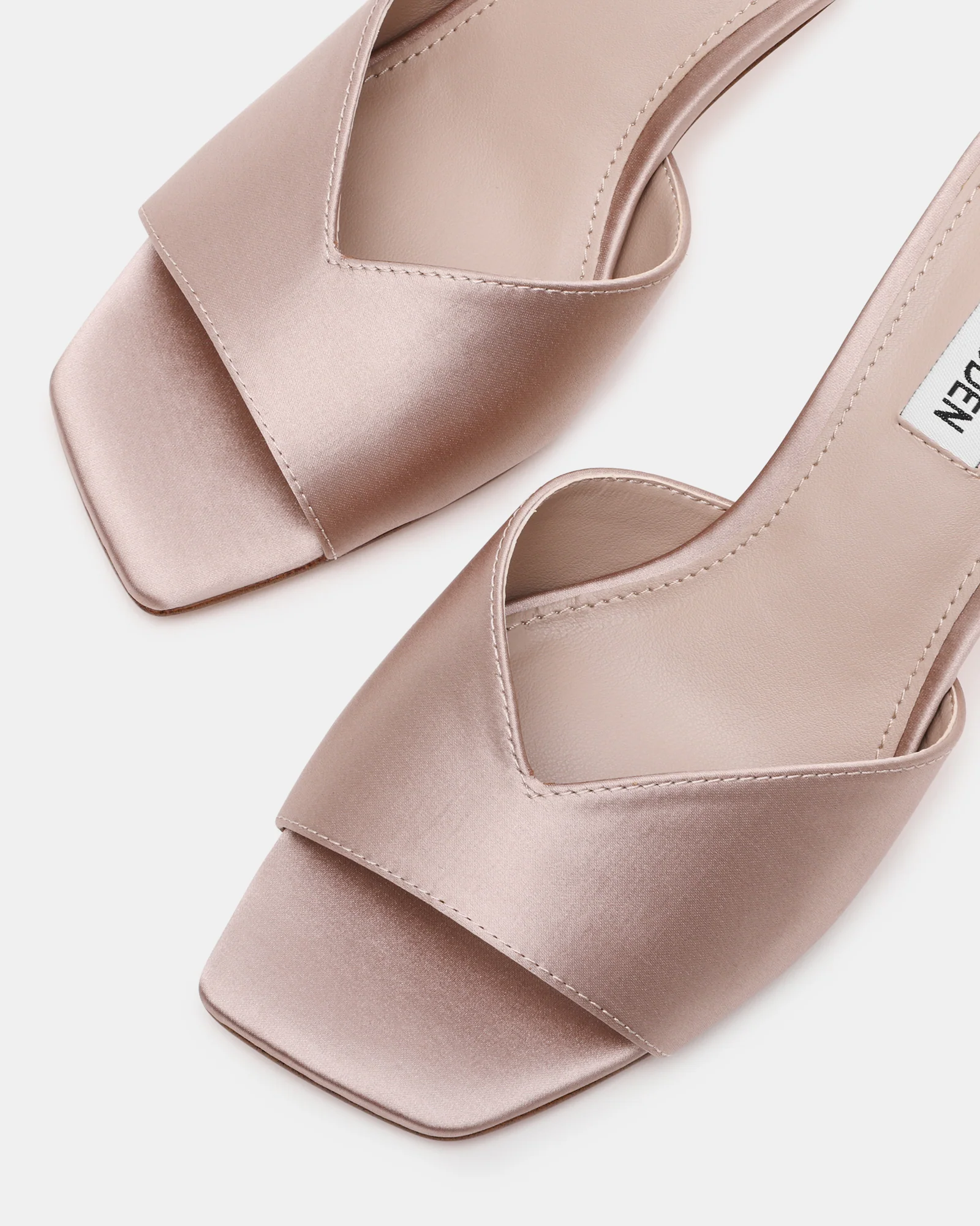 Ivie Mule Taupe Satin - Image 3
