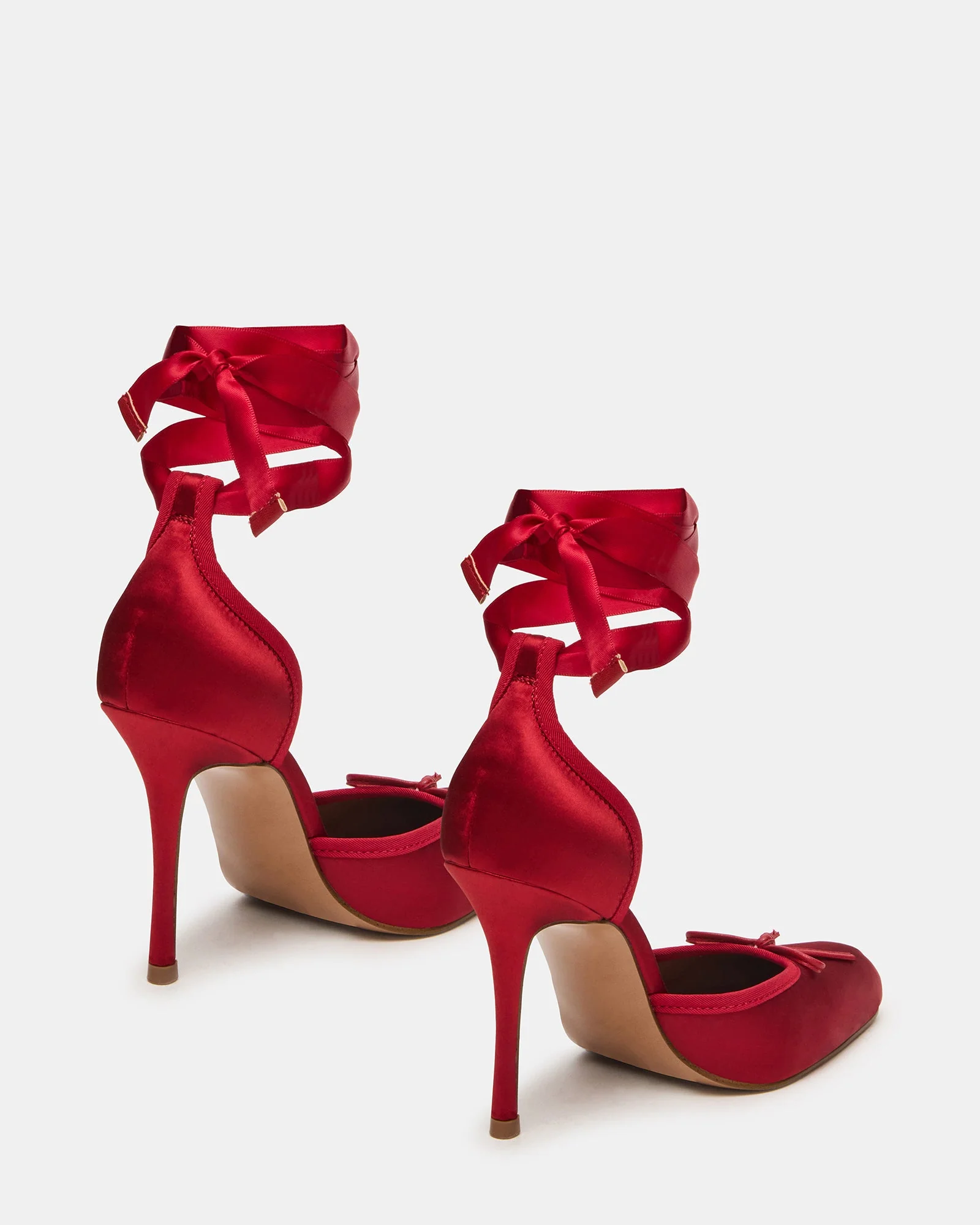 Larina Ballerina con Tacco Rosso Satin - Image 6