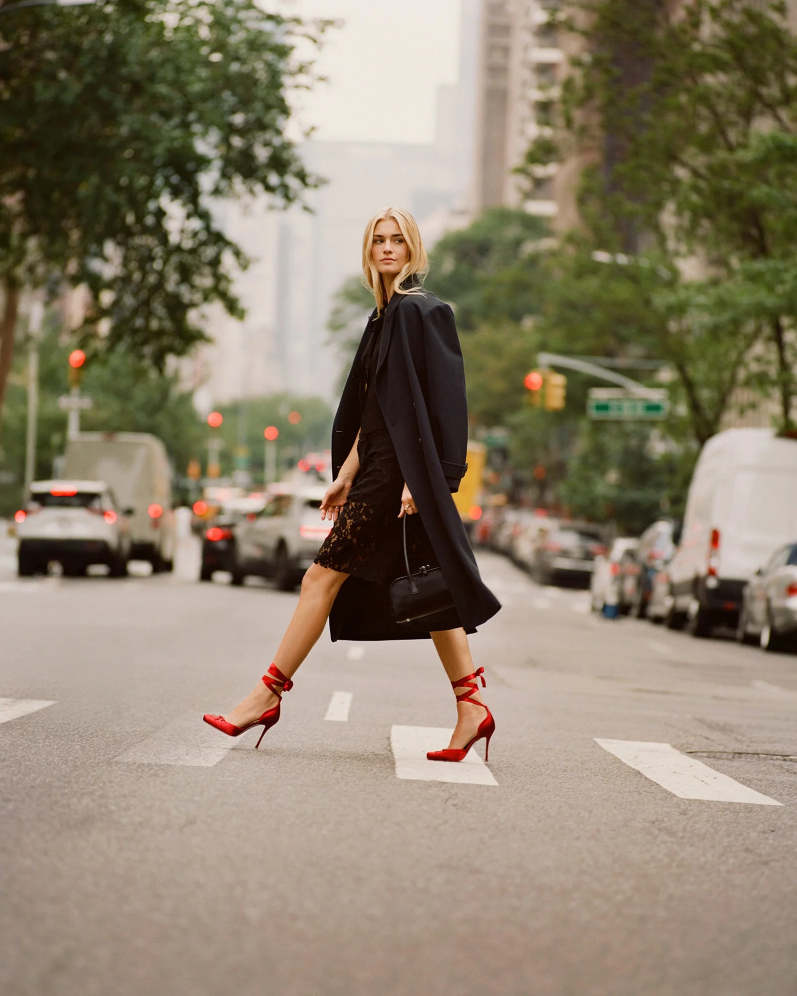 Larina Ballerina con Tacco Rosso Satin - Image 7