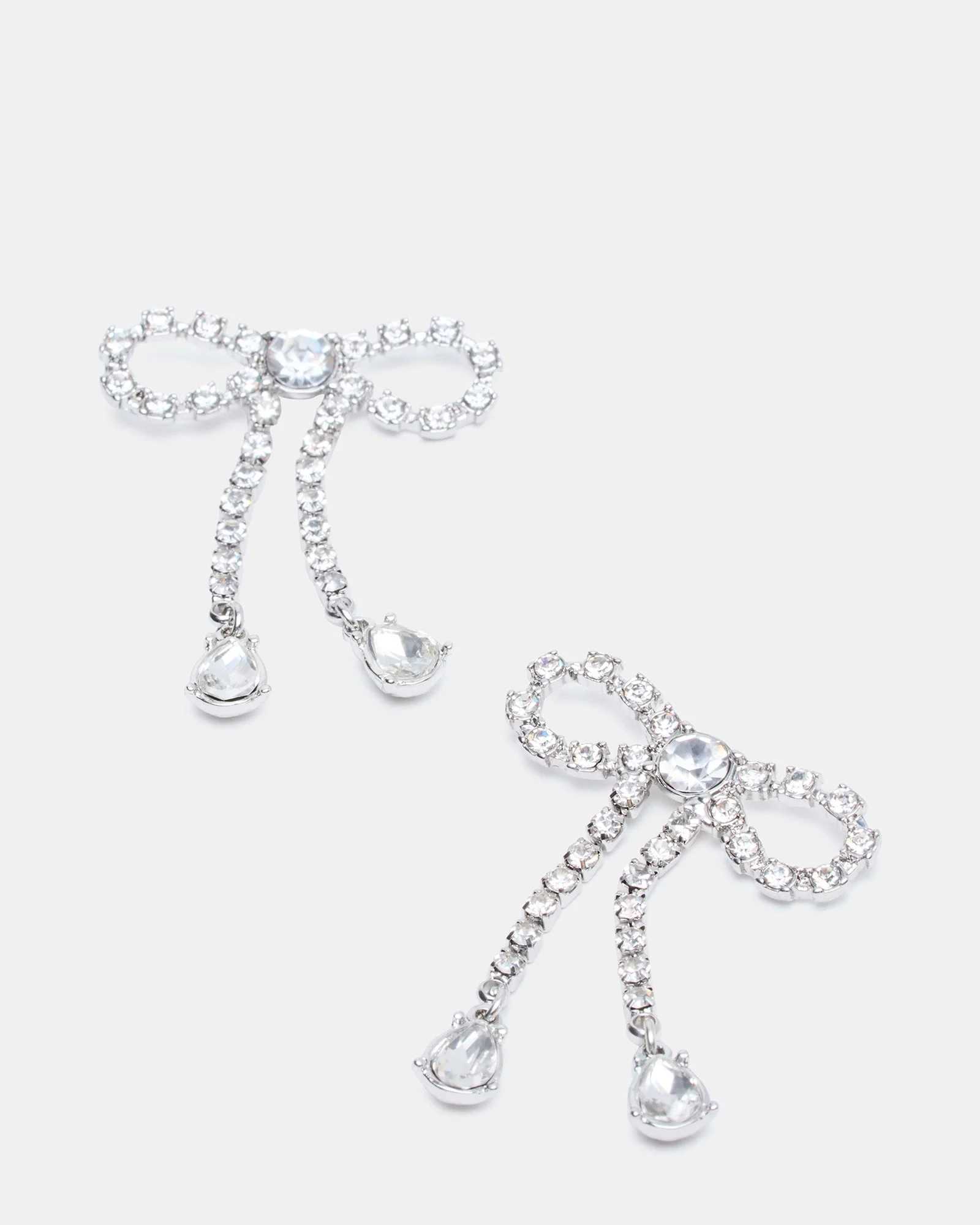 Orecchini Fiocco con Strass Argento - Image 3